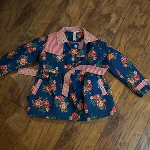 Matilda Jane Blue Floral Kids Raincoat